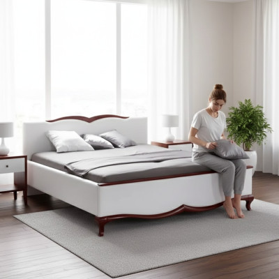 Designer Bett Betten Polsterbett Bett 160x200 Doppelbett neu