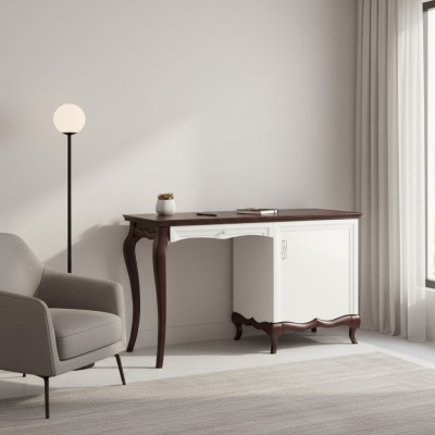 Classique r Bureau Mobilier de bureau luxueux en bois blanc exclusif