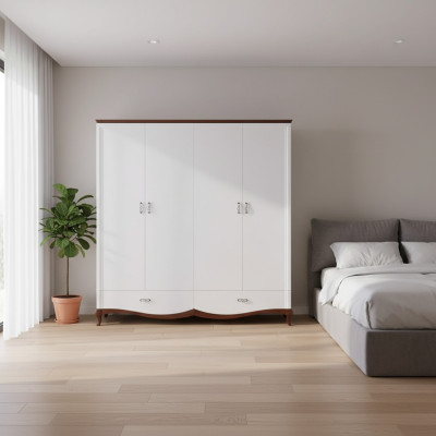 Meuble de garde-robe Vêtements Portemanteau Bois neuf Luxe Armoire à vêtements Design