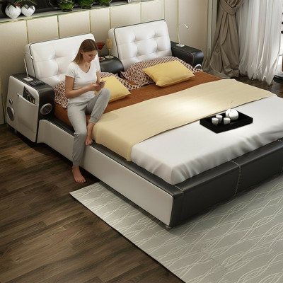 Lit multifonction Lit Double Lit Moderne Cadre de Lit Lits 180 x 200 cm