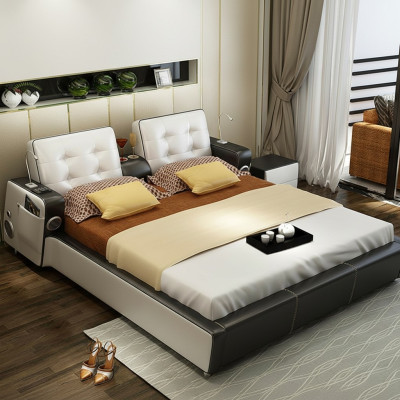 Lit multifonction Lit Double Lit Moderne Cadre de Lit Lits 180 x 200 cm