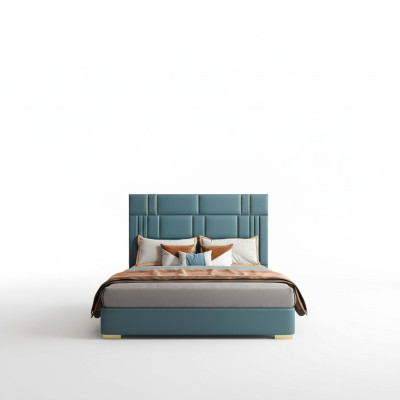 Ensemble de chambre à coucher Designer Luxury Group Suite nouveau Lit 2x Table de chevet 3 pièces.