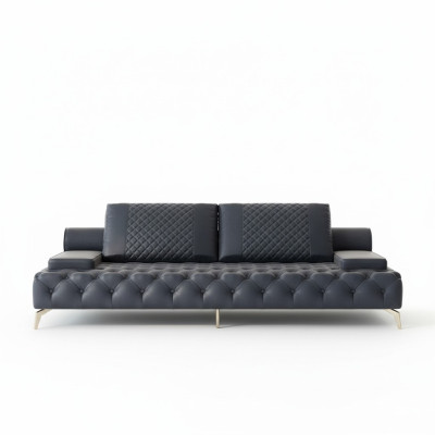 Canapé 3 places Mobilier Cuir Trois Canapés 3 places Style de salon 3 places Chesterfield