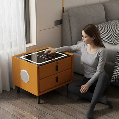 Table intelligente Smart avec tiroir de chargement dans la zone intérieure de votre chambre.