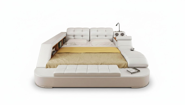 Chesterfield Double Luxury Design Bed 180x200 Multifunction sbett neuf