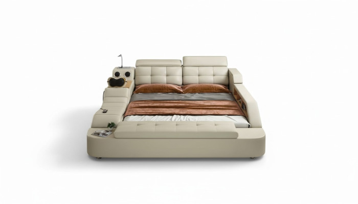 Lit multifonction Lit double Lit moderne Cadre de lit 180x200cm nouveau