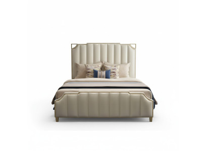 Conception de lit Lit double Lits de luxe Rembourrage de lit Meubles de chambre à coucher 180x200