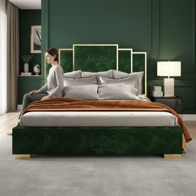 Design Lit Textile Lits de Luxe Moderne Chambre Hôtel Sommeil Châssis 180x200