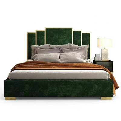 Design Lit Textile Lits de Luxe Moderne Chambre Hôtel Sommeil Châssis 180x200