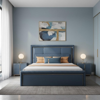 Design de lit moderne Lits rembourrés Lit cadre 180x200cm