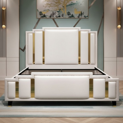 Revêtement de lit en cuir Design Luxueux Double Chambres d'hôtel pour dormir