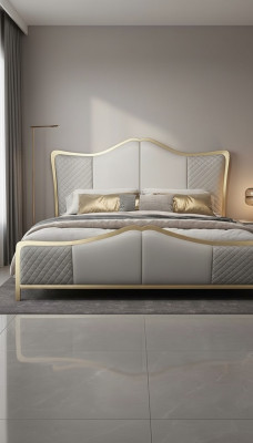 Lit de design Lits de luxe Cadre de lit moderne Chambre d'hôtel pour dormir Hôtel