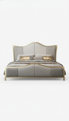 Lit de design Lits de luxe Cadre de lit moderne Chambre d'hôtel pour dormir Hôtel