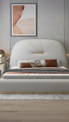 Hôtel de luxe Lit Blanc Chambre à coucher Lits Anglais 180x200cm neuf