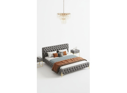 Lit Chesterfield Design d'ameublement Luxe Double Lits d'hôtel Lit d'hôtel de luxe nouveau