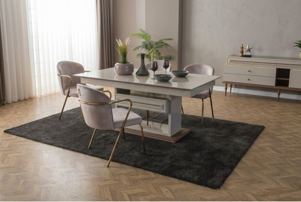 Table de salle à manger Table à manger Tables Moderne Salle à manger Designer nouveau Beige