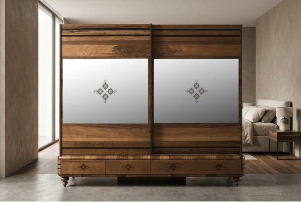 Armoire moderne Armoire de luxe Armoires en bois Chambre marron