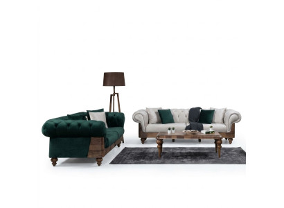 Ensemble de canapés Chesterfield modernes en luxueux - 3+3 places pour le salon