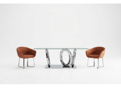 Moderne Designer-Esstisch Küchentisch Glastop-Möbel im Stil