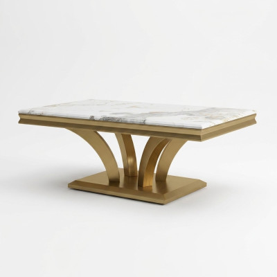 Table basse Design Salon Table basse de luxe Tables Meubles en or 115x70