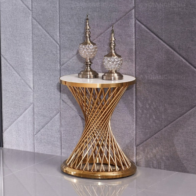 Table basse Ronde Table d'appoint Table de designer Table de salon en acier inoxydable