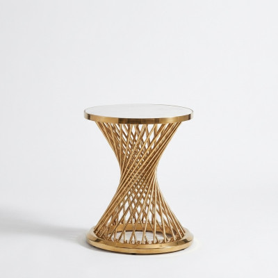 Table basse Ronde Table d'appoint Table de designer Table de salon en acier inoxydable