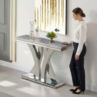 Conception Table de console de luxe Consoles Tables en acier inoxydable Buffet latéral de conception