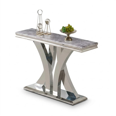 Conception Table de console de luxe Consoles Tables en acier inoxydable Buffet latéral de conception