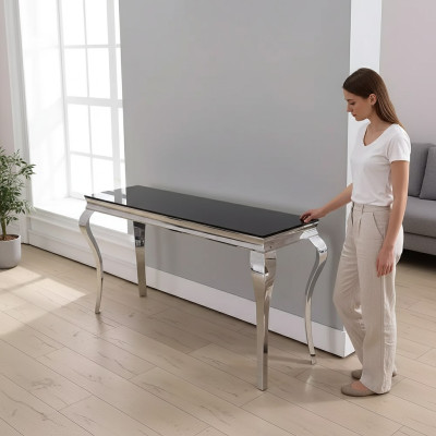 Meuble d'appoint en métal, acier inoxydable, consoles Meuble de rangement Mobilier de luxe
