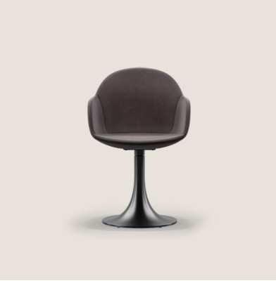Chaise de salle à manger noire de designer avec structure en acier inoxydable, siège simple de luxe neuf.