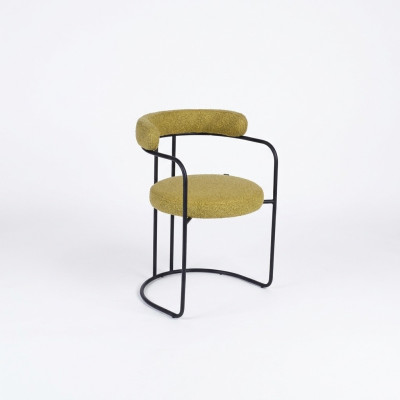 Chaise rembourrée verte pour salon, chaises de salle de séjour, siège simple, meubles élégants