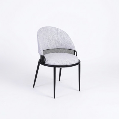 Chaise de salle à manger blanche Chaises de luxe Rembourrage Siège simple Tissu Style Mobilier
