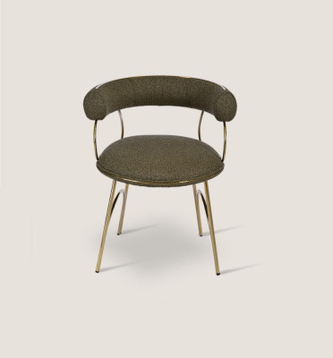 Chaise de salle à manger verte de designer Luxe Fauteuil simple Moderne Meuble de salle à manger