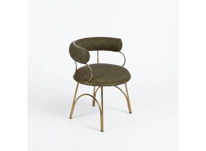 Chaise de salle à manger verte de designer Luxe Fauteuil simple Moderne Meuble de salle à manger