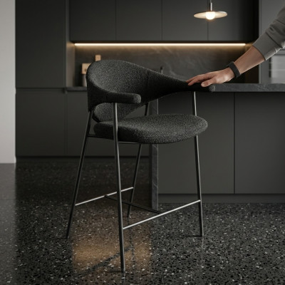 Meubles de salle à manger design élégant Chaises avec des pieds en acier Moderne