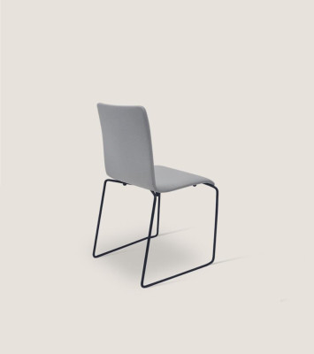 Siège simple gris avec pieds en acier inoxydable Chaises de designer Salle à manger Mobilier neuf