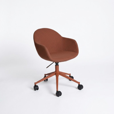 Chaise de bureau brune Chaise exécutive de luxe Meuble en cuir Chaise pivotante Meuble neuf