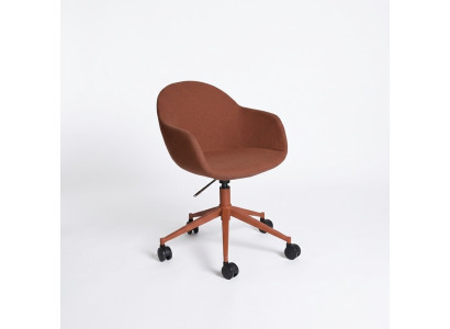 Chaise de bureau brune Chaise exécutive de luxe Meuble en cuir Chaise pivotante Meuble neuf