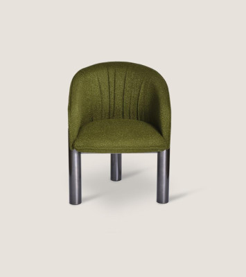 Fauteuil vert de luxe une place moderne avec revêtement pour salon Meubles