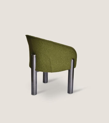 Fauteuil vert de luxe une place moderne avec revêtement pour salon Meubles
