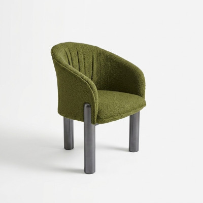 Fauteuil vert de luxe une place moderne avec revêtement pour salon Meubles