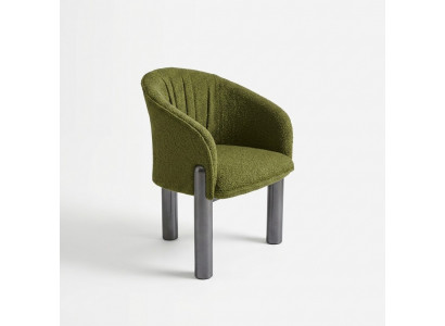 Fauteuil vert de luxe une place moderne avec revêtement pour salon Meubles