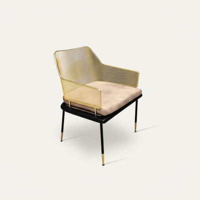 Fauteuil design luxueux monoplace avec éléments en acier inoxydable - Nouveaux fauteuils