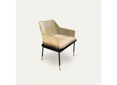 Fauteuil design luxueux monoplace avec éléments en acier inoxydable - Nouveaux fauteuils