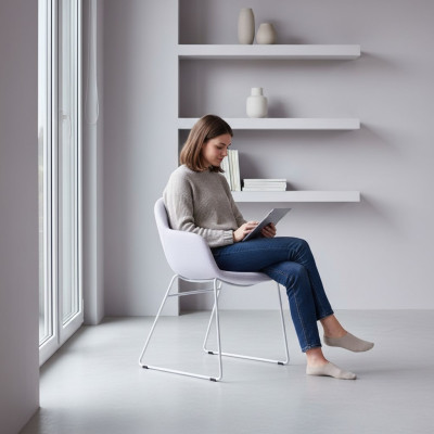 Chaises de salle à manger Lila Chaise design rembourrée Chaise moderne avec accoudoirs nouvelle