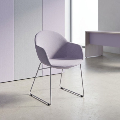Chaises de salle à manger Lila Chaise design rembourrée Chaise moderne avec accoudoirs nouvelle