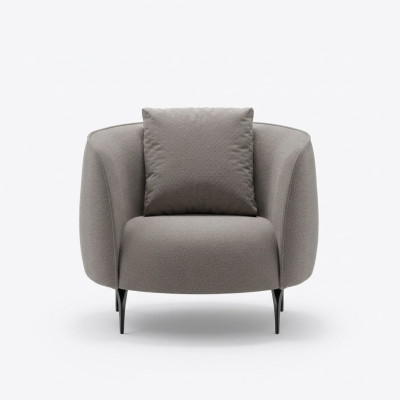 Fauteuil Taupe Moderne Salon Fauteuil 1 Place Design de Luxe Mobilier Rembourrage Lounge