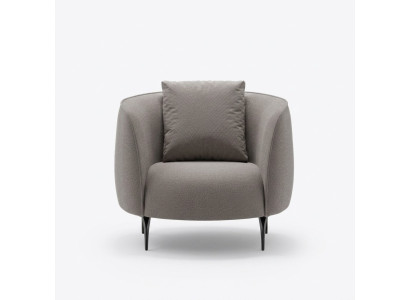 Fauteuil Taupe Moderne Salon Fauteuil 1 Place Design de Luxe Mobilier Rembourrage Lounge