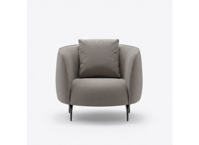 Fauteuil Taupe Moderne Salon Fauteuil 1 Place Design de Luxe Mobilier Rembourrage Lounge