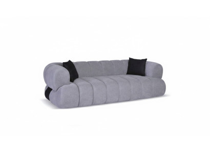 Canapé rembourré gris de luxe 3 places Tissu d'ameublement Canapé de salon Sofas Canapés